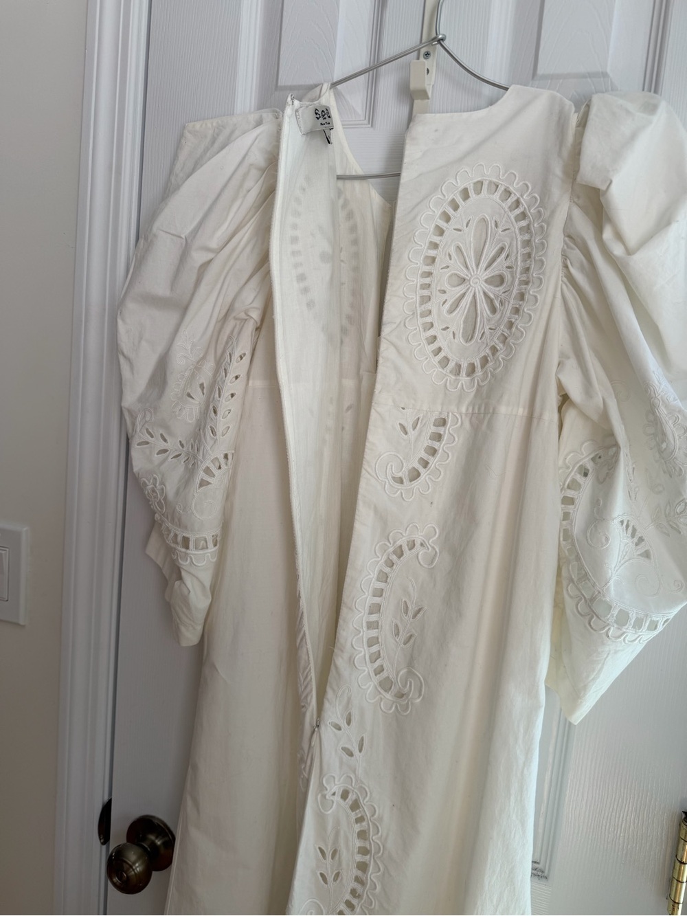 Sea New York White Crochet Cotton Dress Size 6 - Picture 10 of 10
